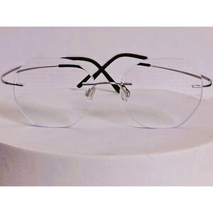 Firmoo Ultra Lightweight Titanium Rimless Eyeglasses Frame 54-18-142 A02 Readers